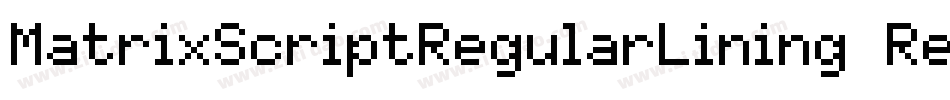 MatrixScriptRegularLining Regular字体转换